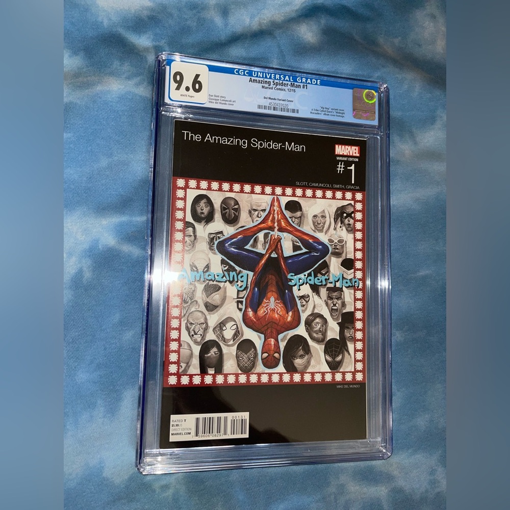 AMAZING SPIDER-MAN #1 2015 CGC 9.6 DEL MUNDO HIP-HOP TRIBE CALLED QUEST VARIANT